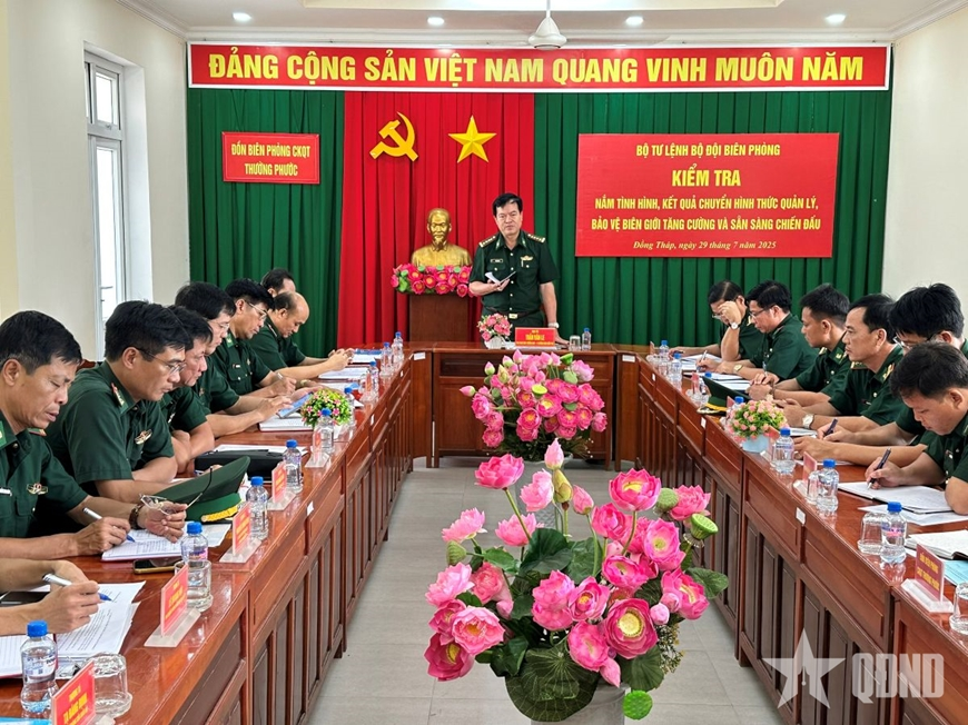 BĐBP tỉnh Đồng Tháp: Kiểm tra công tác quản lý, bảo vệ biên giới và sẵn sàng chiến đấu

